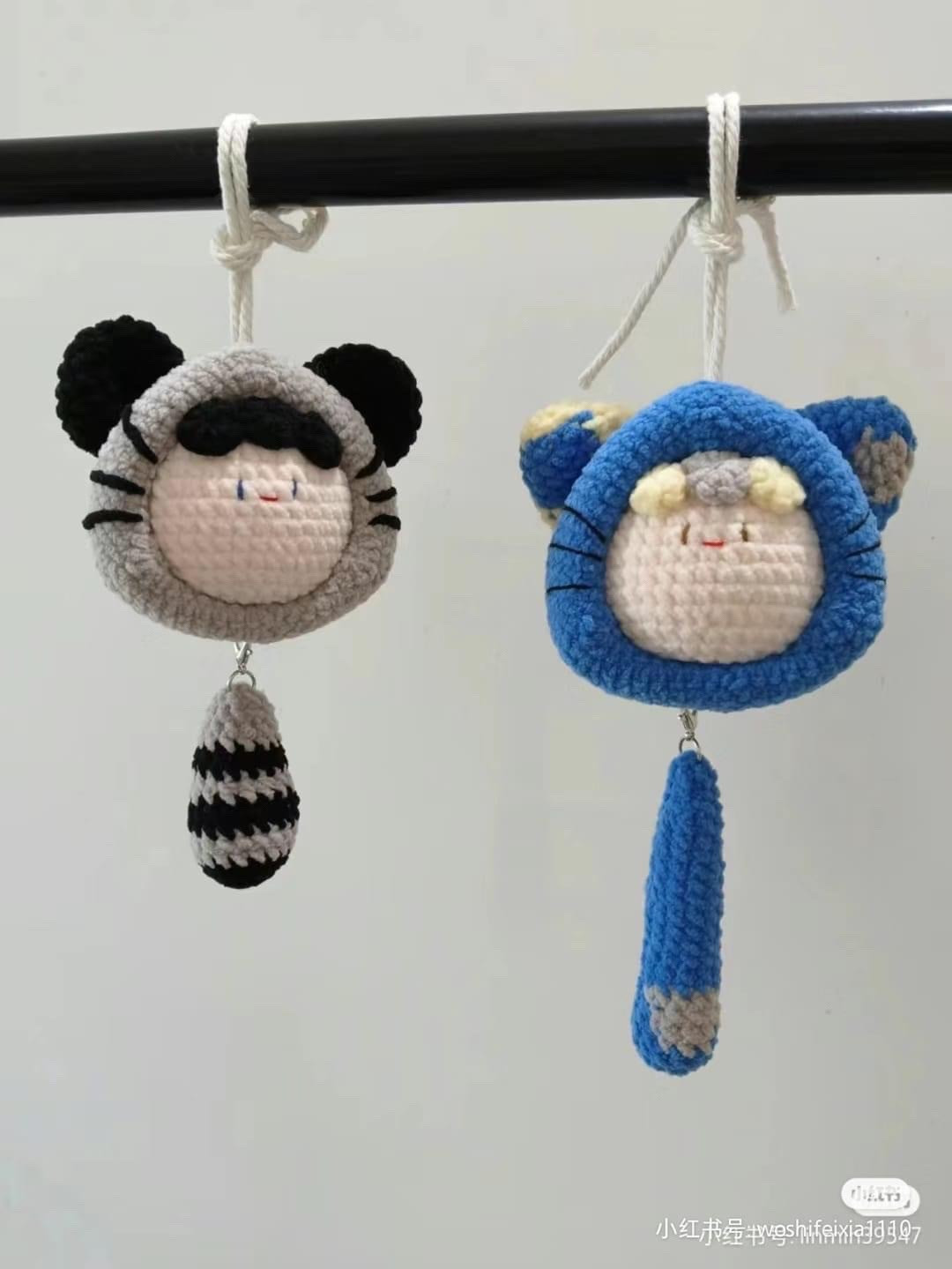 Cute Animal Amigurumi Dangle Dolls Crochet Pattern Chart