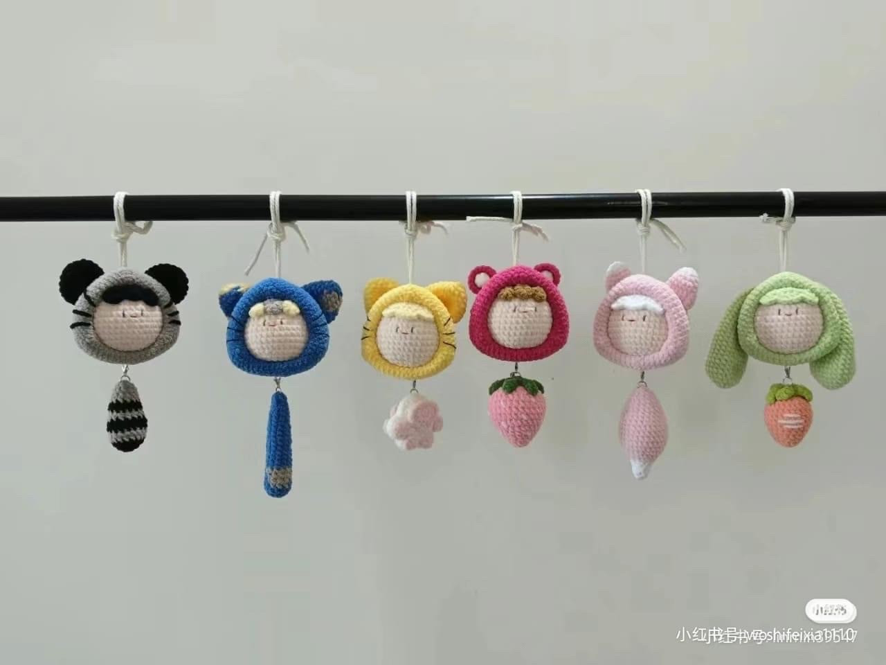 Cute Animal Amigurumi Dangle Dolls Crochet Pattern Chart
