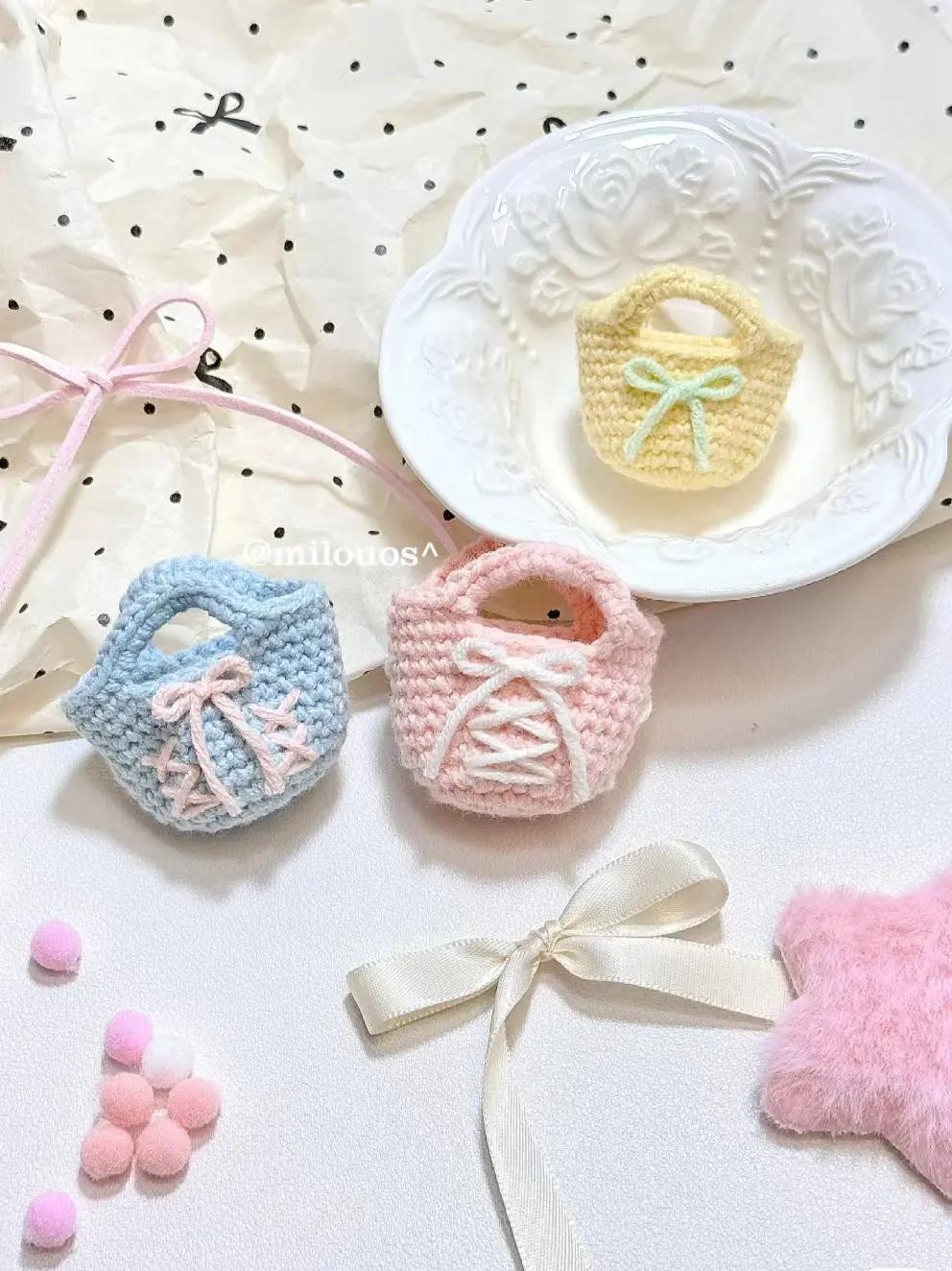 Cute Ballet Flat Crochet Bag Pattern Tutorial