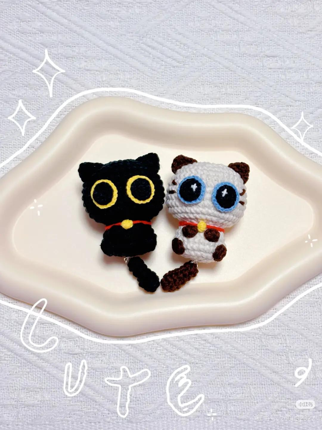 Cute Big Eyes Amigurumi Cat Crochet Pattern Chart