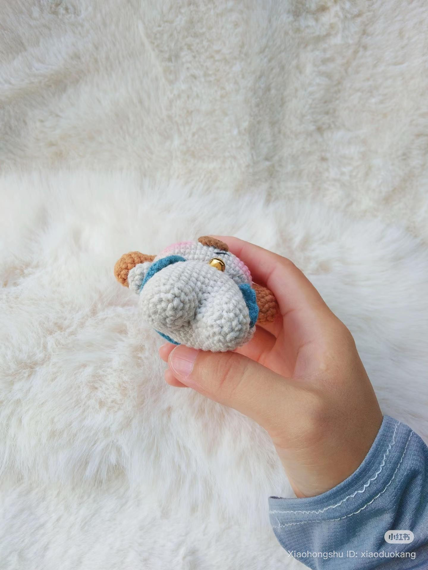 Cute Big Nose Puppy Amigurumi Keychain Pattern