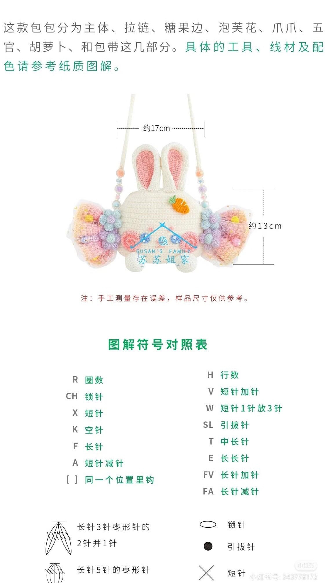 Cute Bunny Crochet Bag Pattern with Wings and Carrot