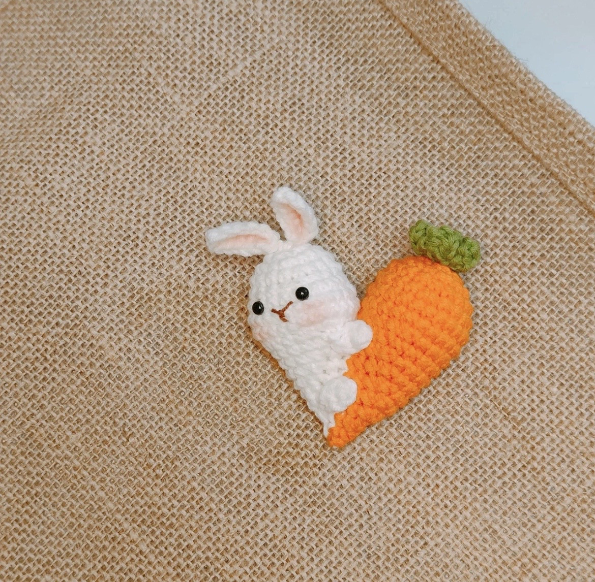 Cute Bunny Hugging Carrot Amigurumi Crochet Pattern