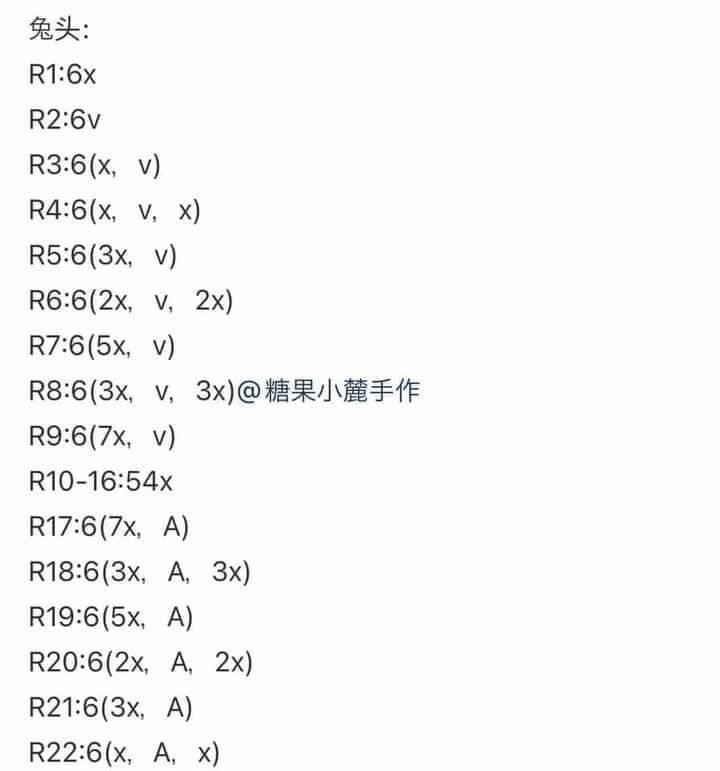 Cute Bunny Rabbit Amigurumi Crochet Pattern with Outfit and Chart