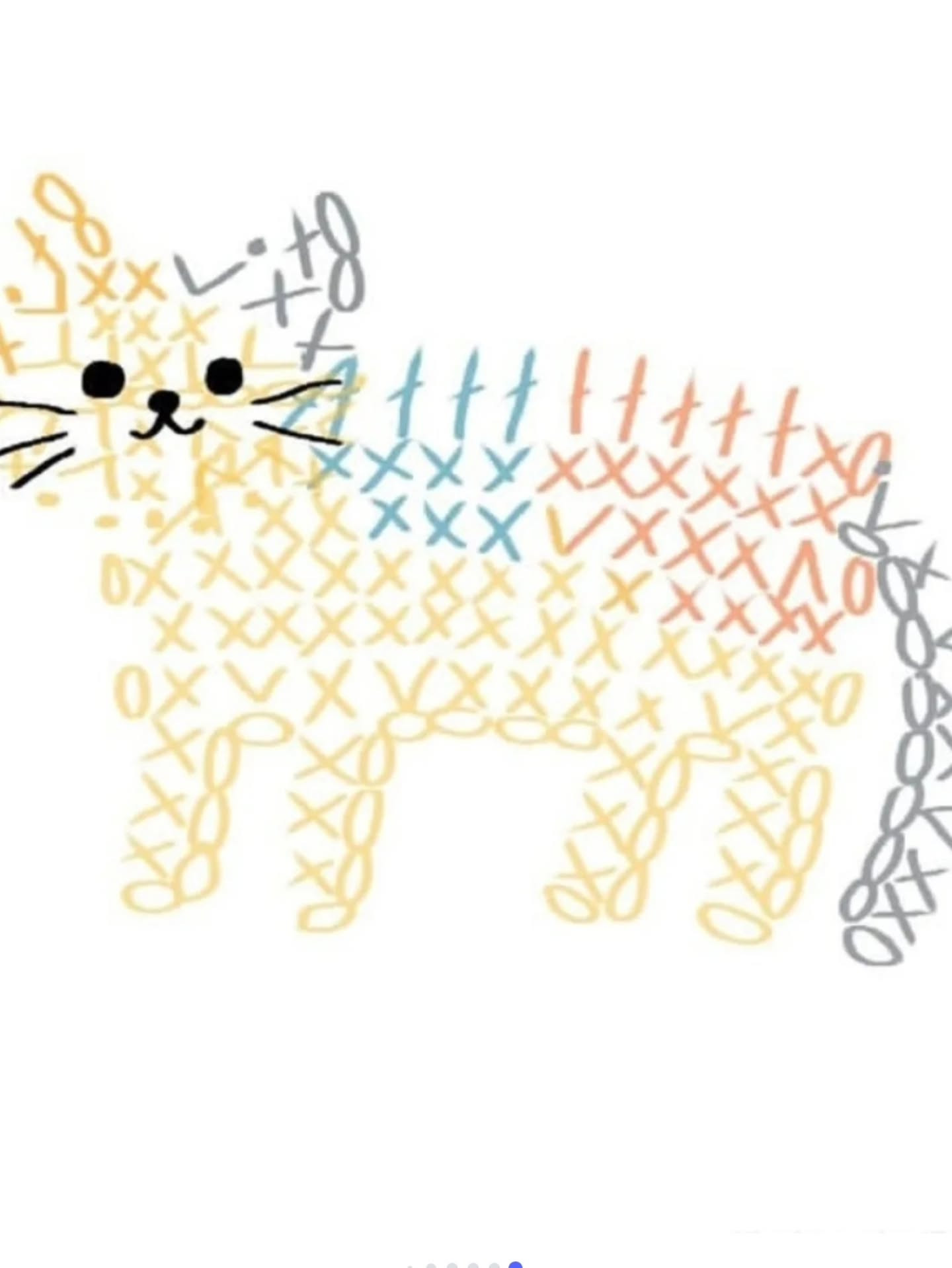 Cute Calico Cat Crochet Pattern with Chart