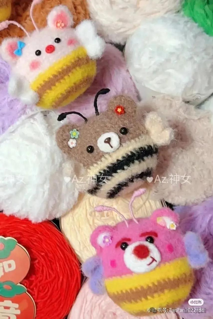 Cute Cartoon Bee Bear Amigurumi Crochet Pattern Chart