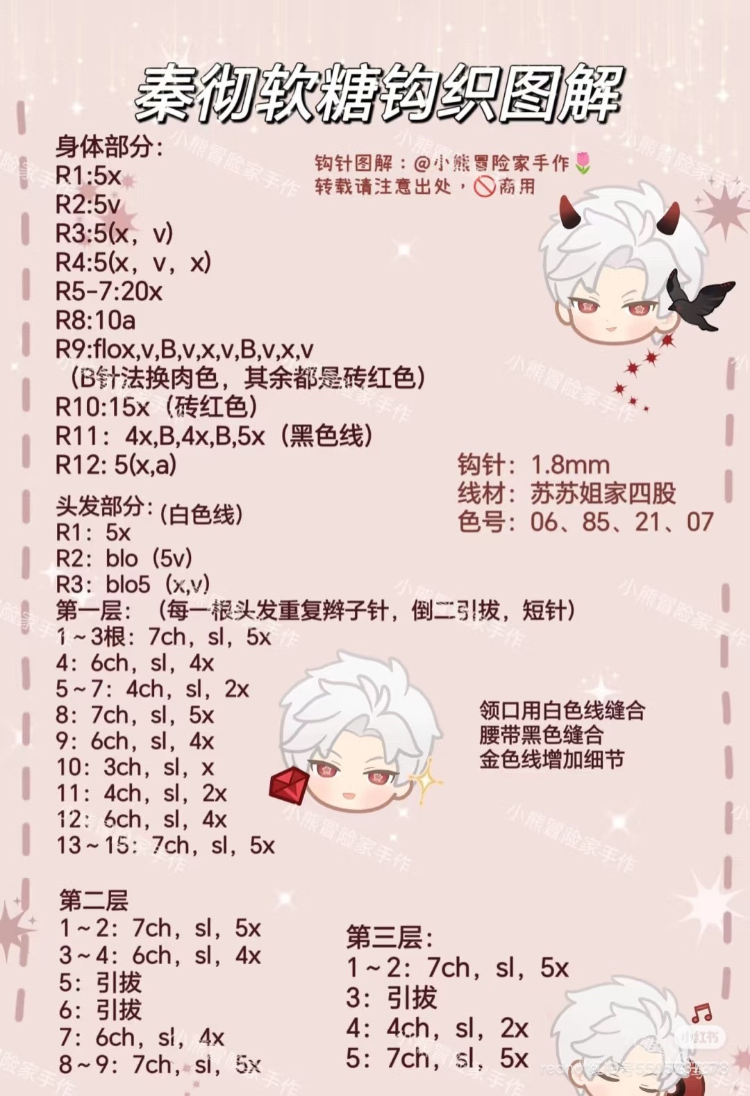 Cute Chibi Amigurumi Doll with Yellow Hat and Blue Pants