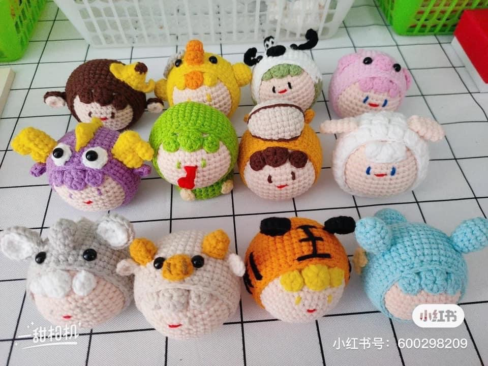Cute Chinese Zodiac Amigurumi Crochet Pattern Chart