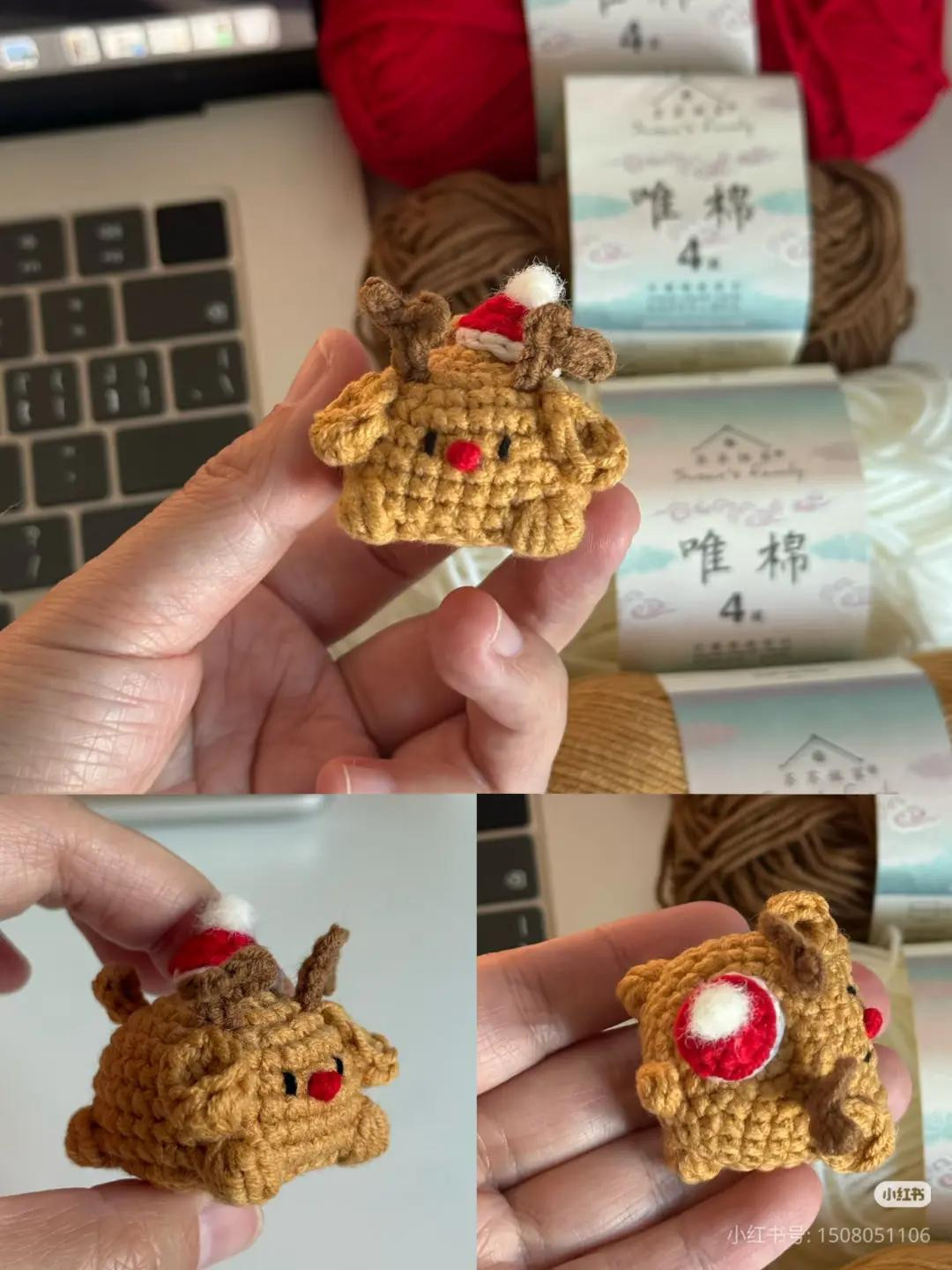 Cute Christmas Reindeer Amigurumi Crochet Pattern