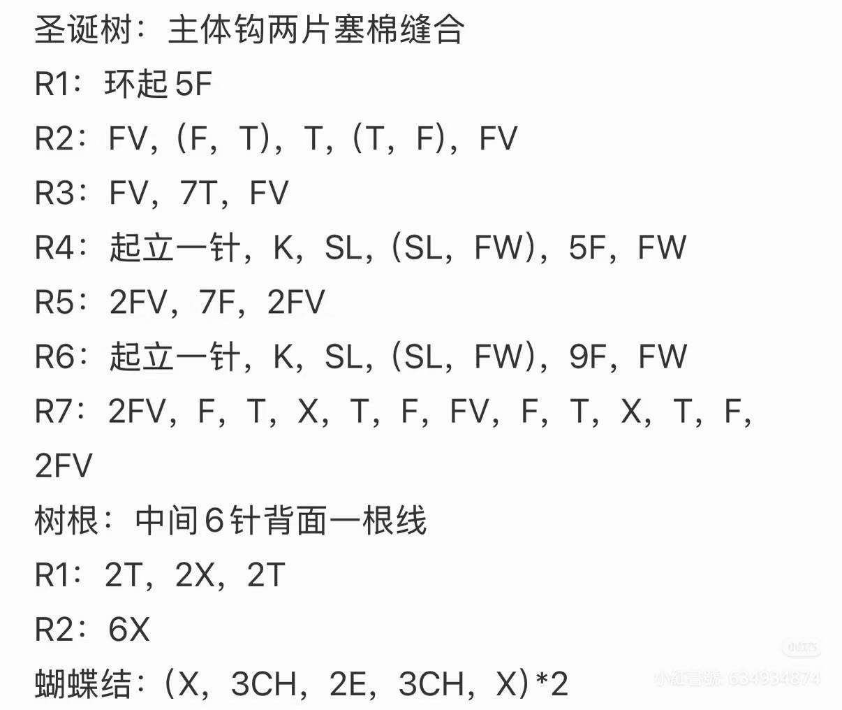 Cute Christmas Tree Crochet Keychain Pattern