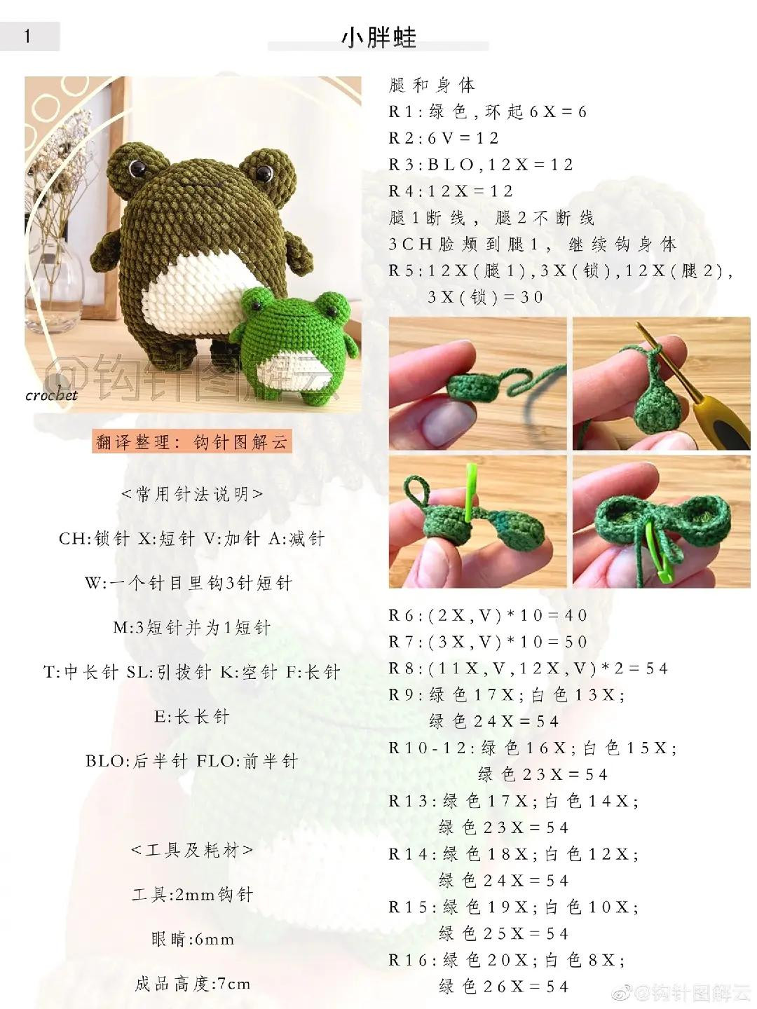 Cute Chubby Frog Amigurumi Crochet Pattern Tutorial