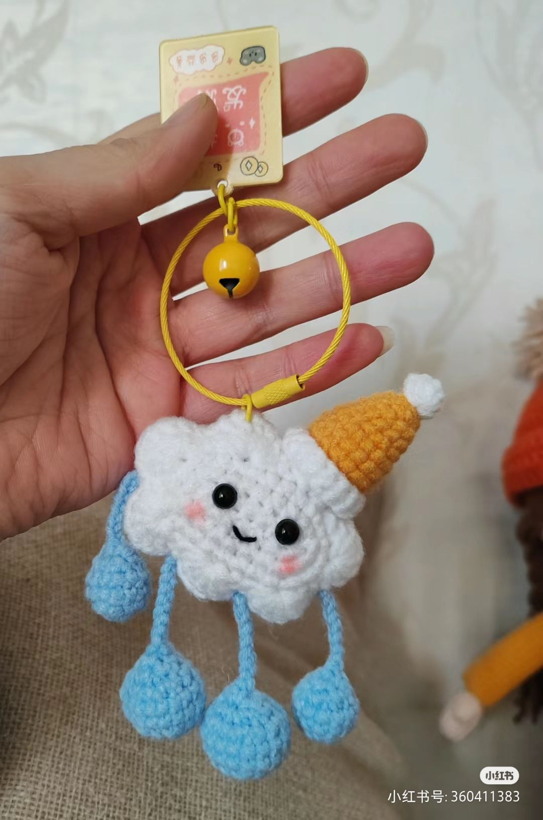 Cute Cloud Baby Amigurumi Crochet Pattern with Hat and Rain Drops