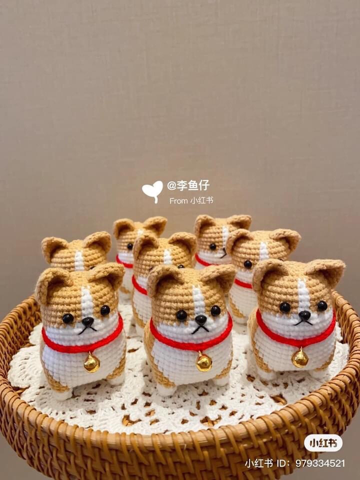 Cute Corgi Crochet Pattern Chart and Doll