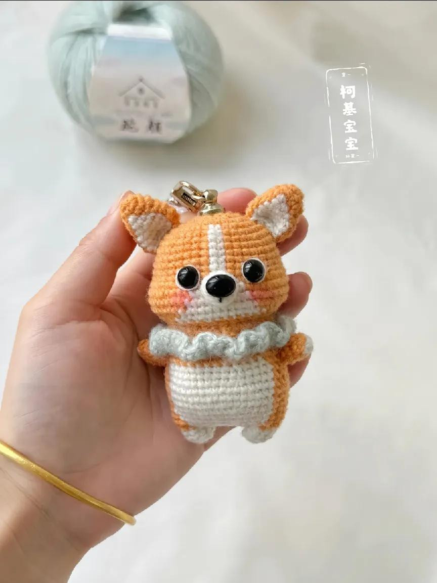 Cute Corgi Dog Amigurumi Crochet Pattern Chart Tutorial