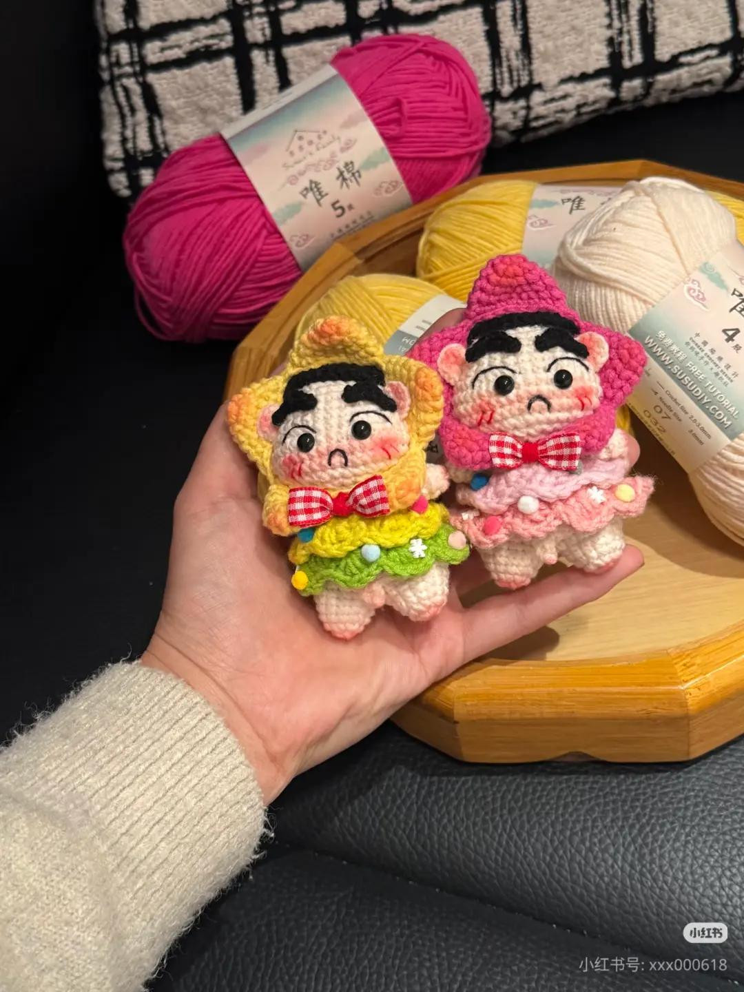 Cute Crayon Shin-chan Christmas Tree Amigurumi Crochet Pattern