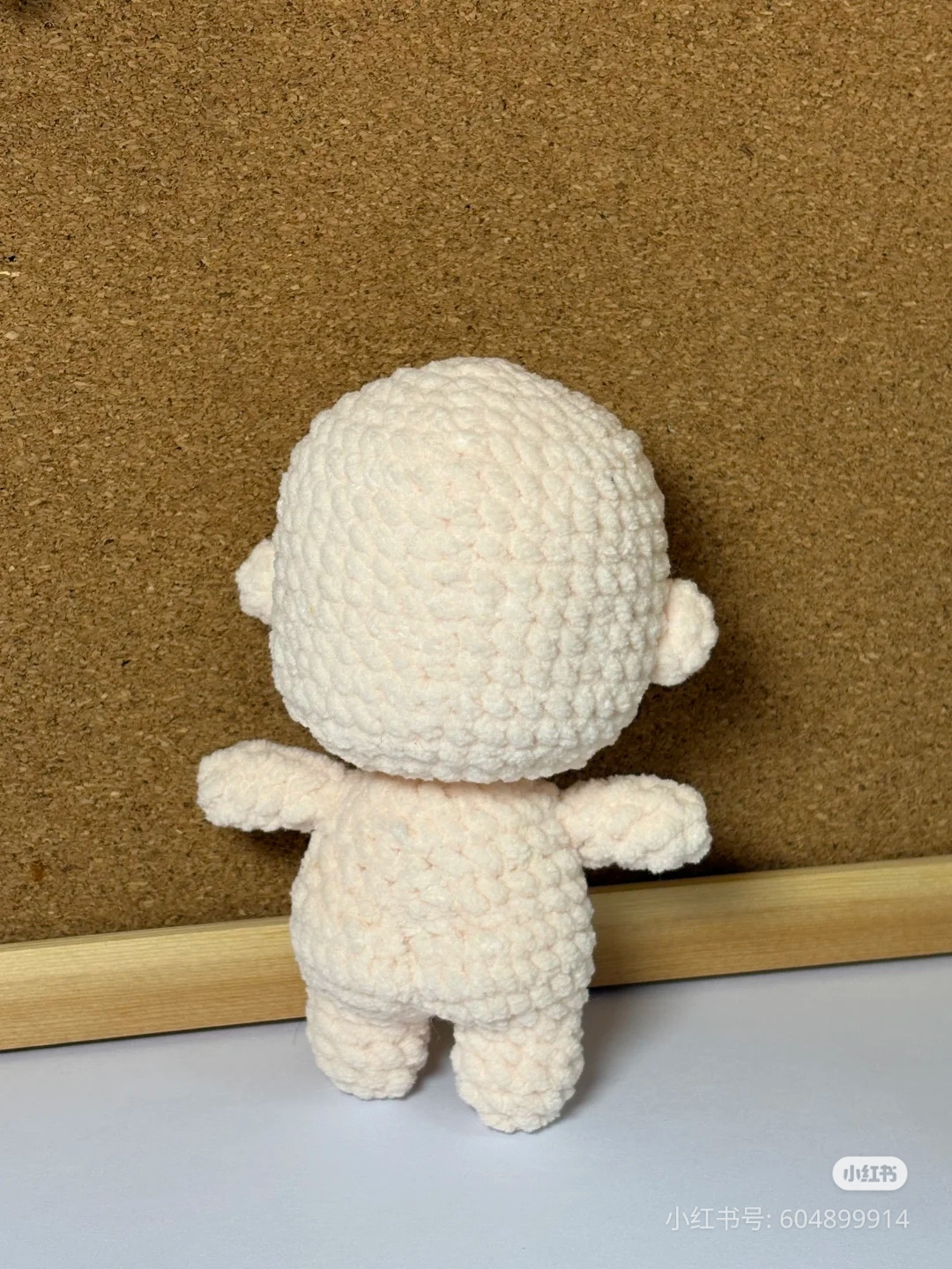 Cute Creamy White Crochet Baby Doll Pattern with Pink Cheeks
