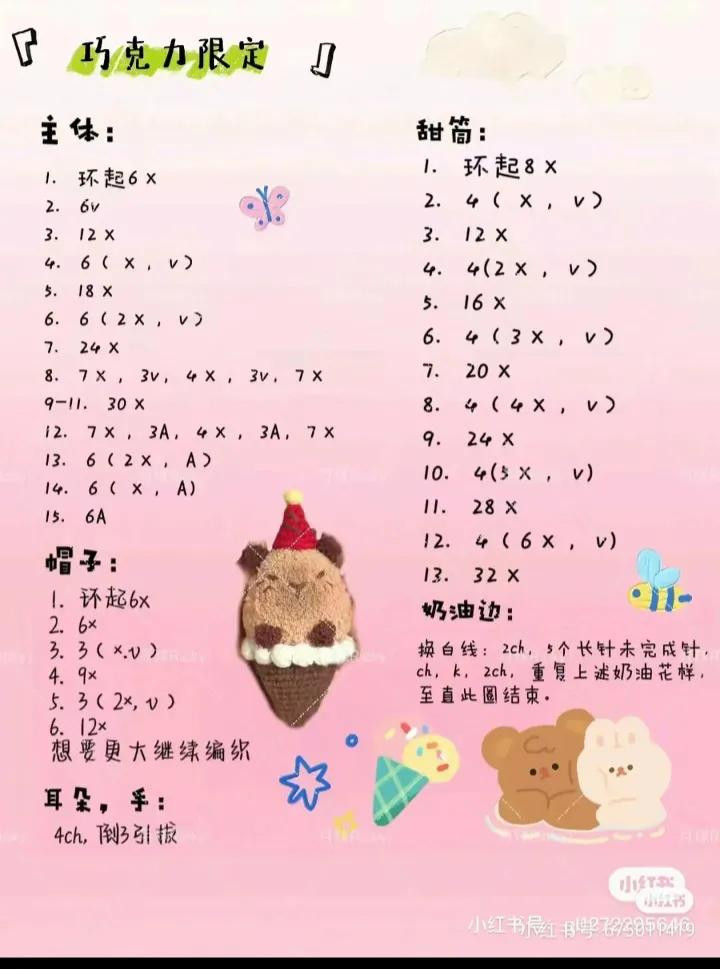 Cute Crochet Amigurumi Patterns: Chocolate Bear, Banana Capybara, and Sushi