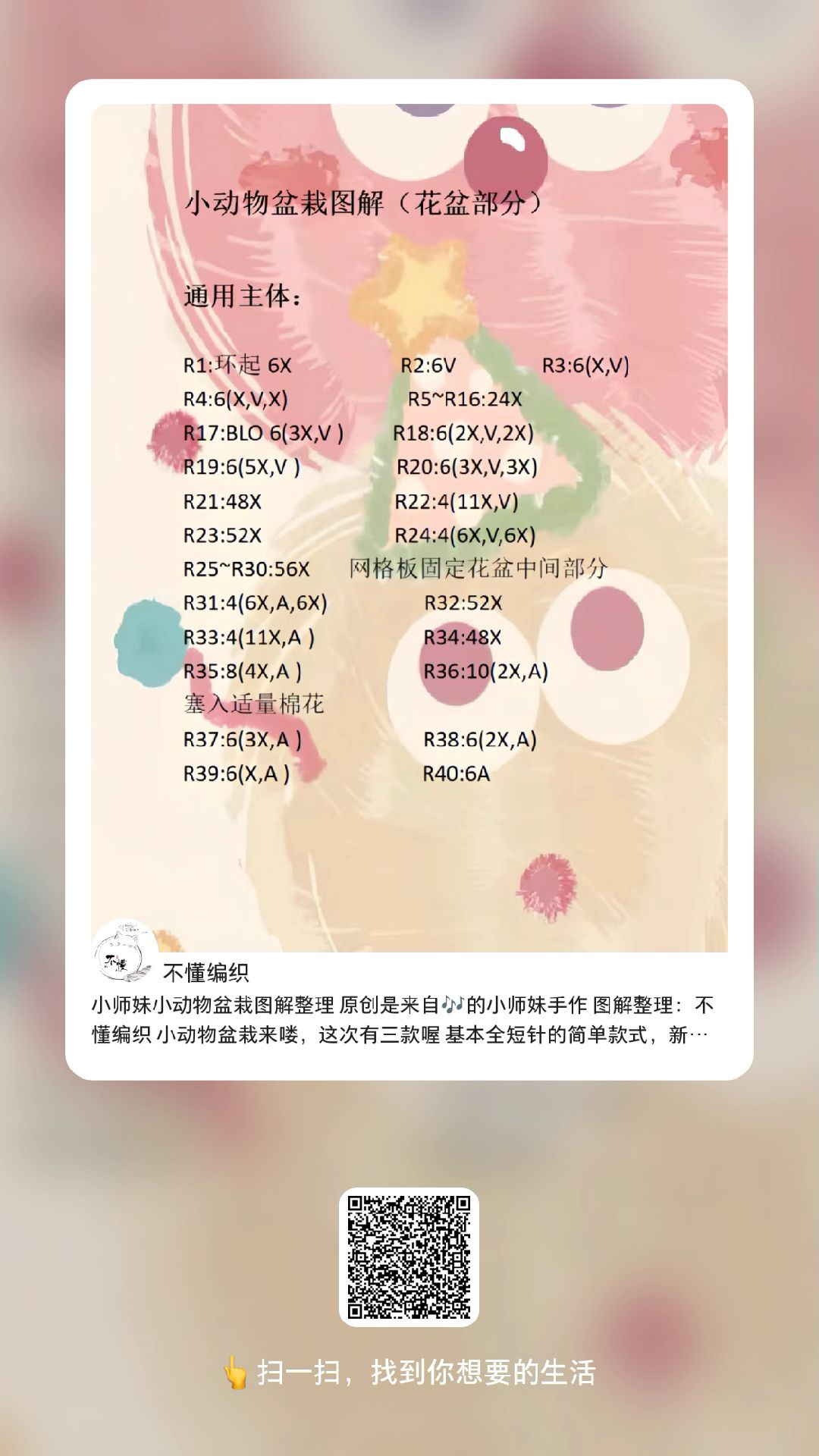 Cute Crochet Animal Flower Pots Pattern: Cat, Rabbit, Pig