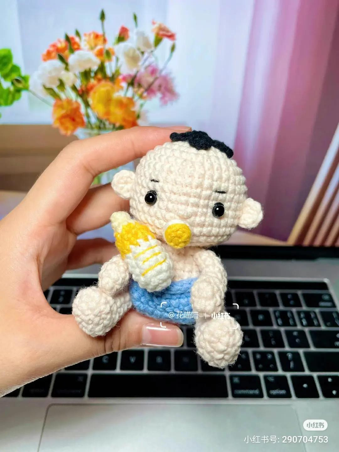 Cute Crochet Baby Doll Pattern with Bottle and Diaper - Step-by-Step Amigurumi Tutorial