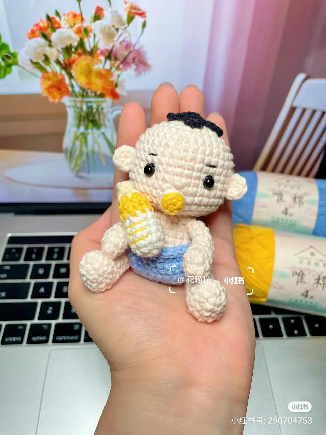 Cute Crochet Baby Doll Pattern with Bottle and Diaper - Step-by-Step Amigurumi Tutorial