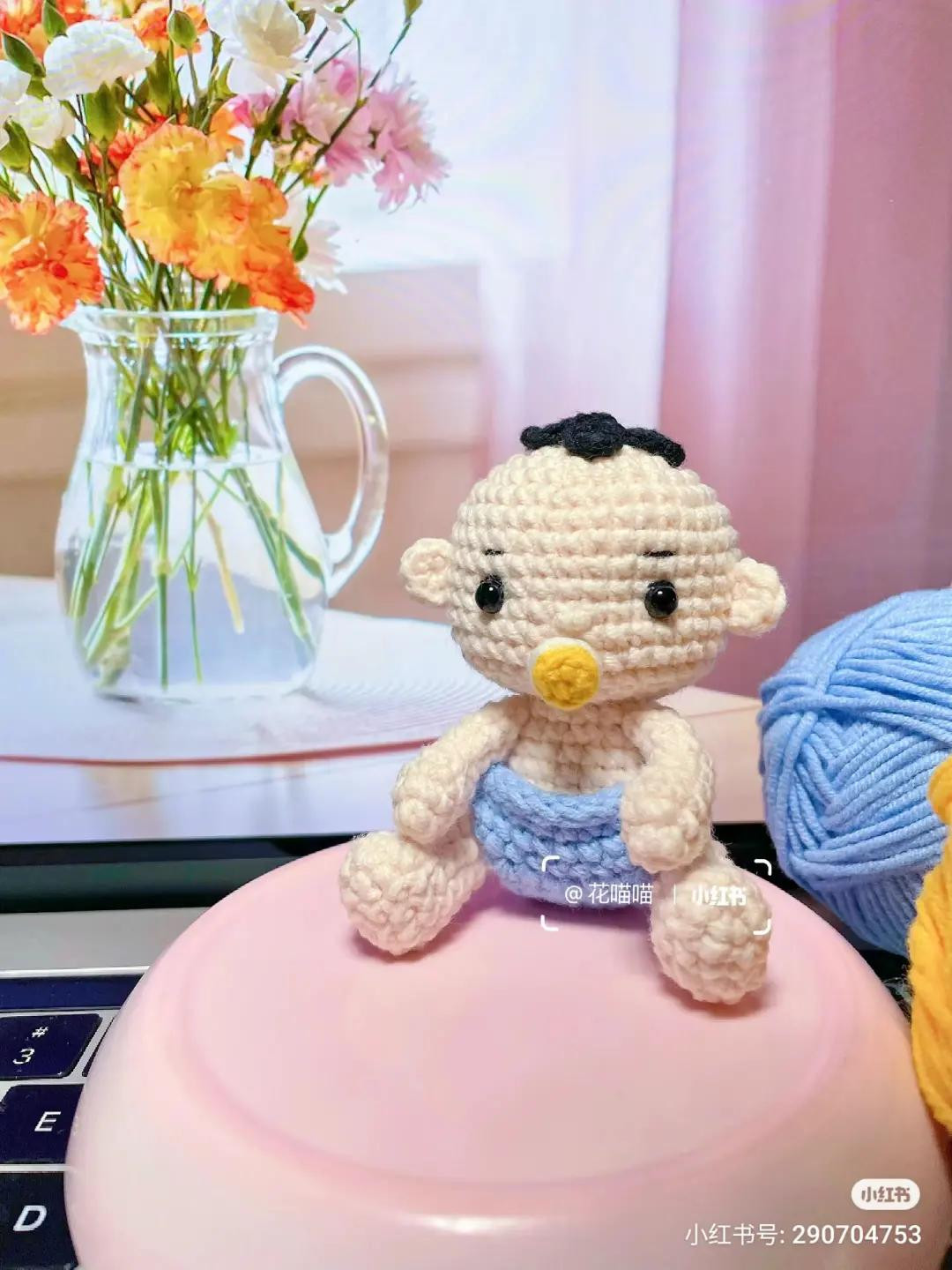 Cute Crochet Baby Doll Pattern with Bottle and Diaper - Step-by-Step Amigurumi Tutorial