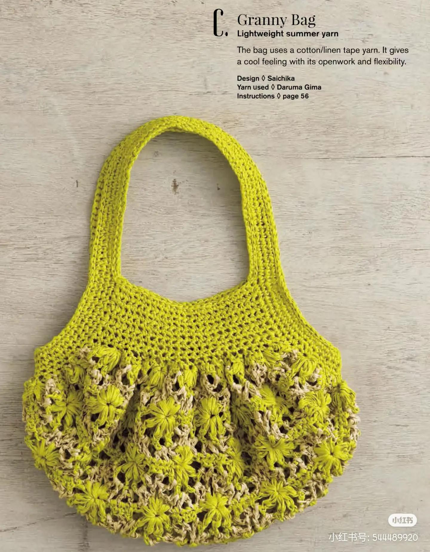 Cute Crochet Bags: Zipper Pouch, Granny Bag, and Square Bag Patterns with Charts