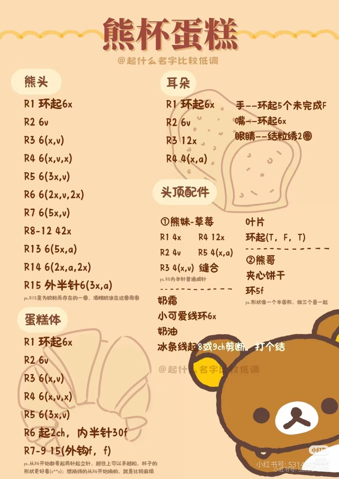 Cute Crochet Bear Gummy Candy Pattern Tutorial