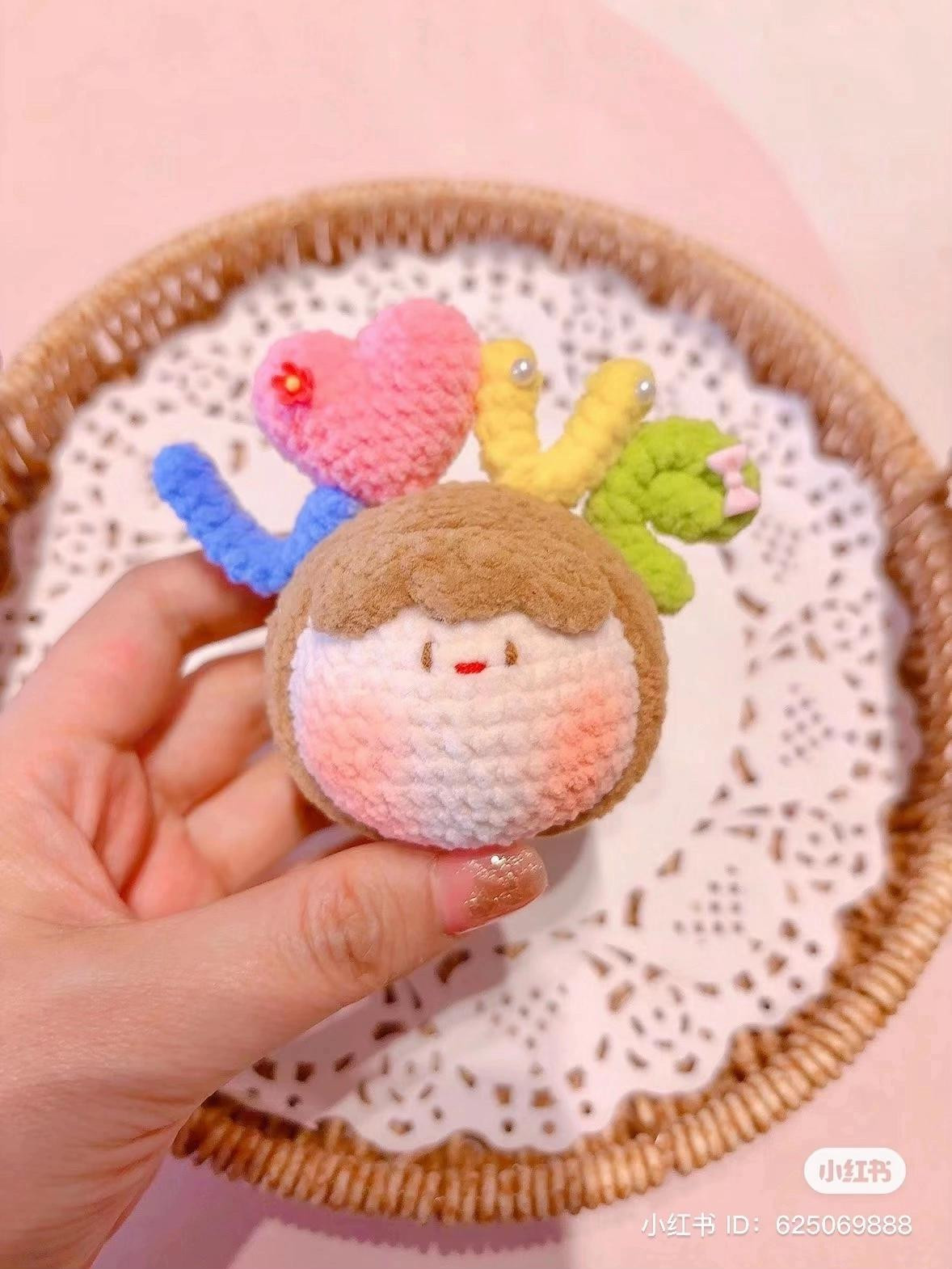 Cute Crochet Boy Doll with Love Letter Pattern Chart