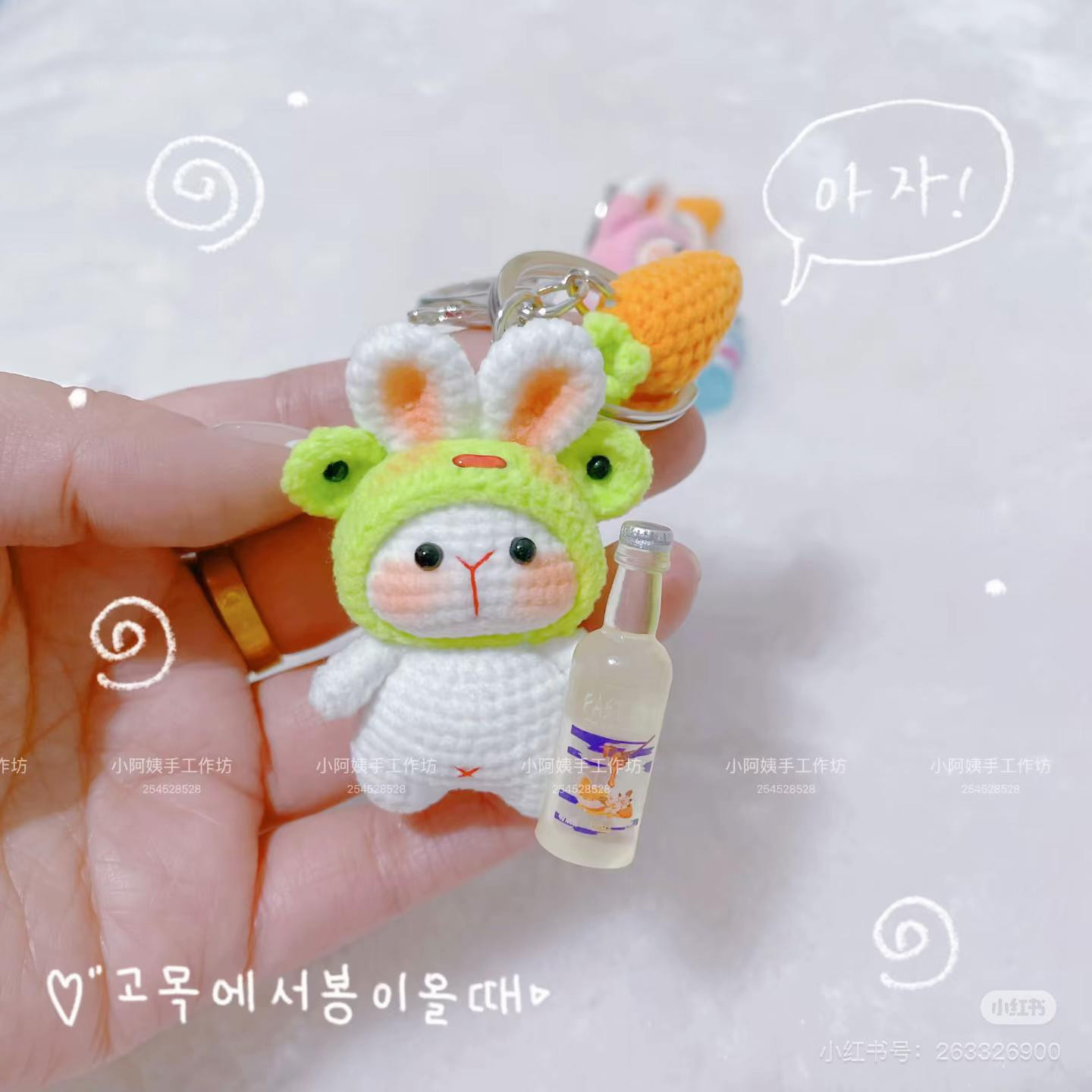 Cute Crochet Bunny with Frog, Pig and Elephant Hat Patterns