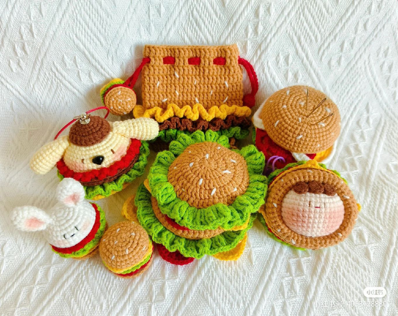 Cute Crochet Burger Collection: Amigurumi Rabbit, Bag & Pattern Chart