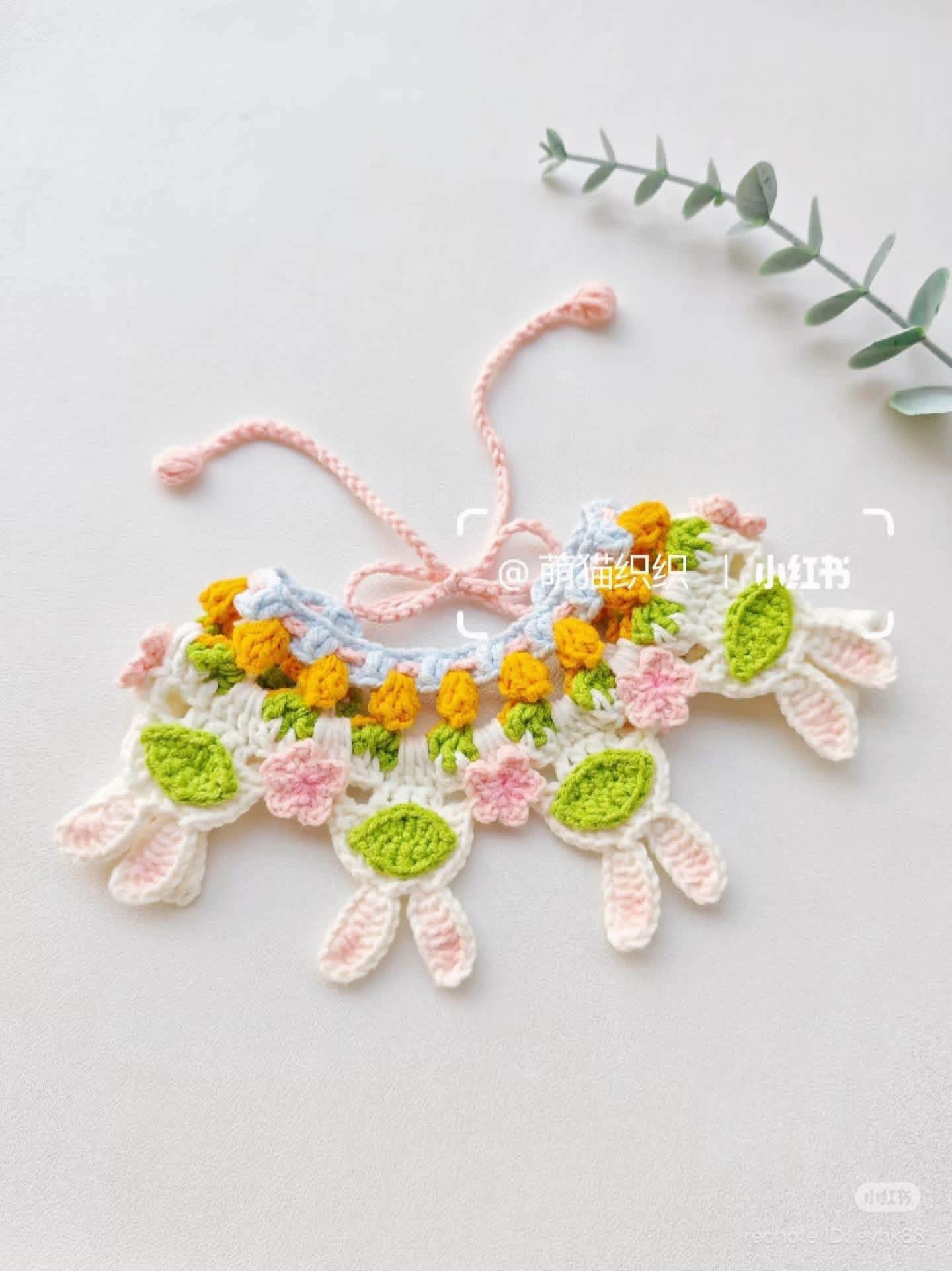 Cute Crochet Carrot Bunny Pet Bib Pattern