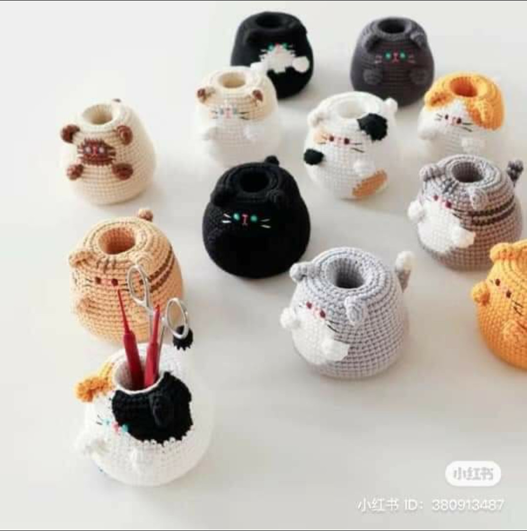Cute Crochet Cat Storage Bucket Pattern