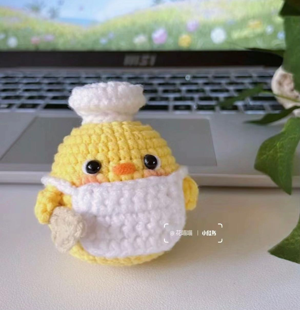 Cute Crochet Chef Chicken Doll Pattern