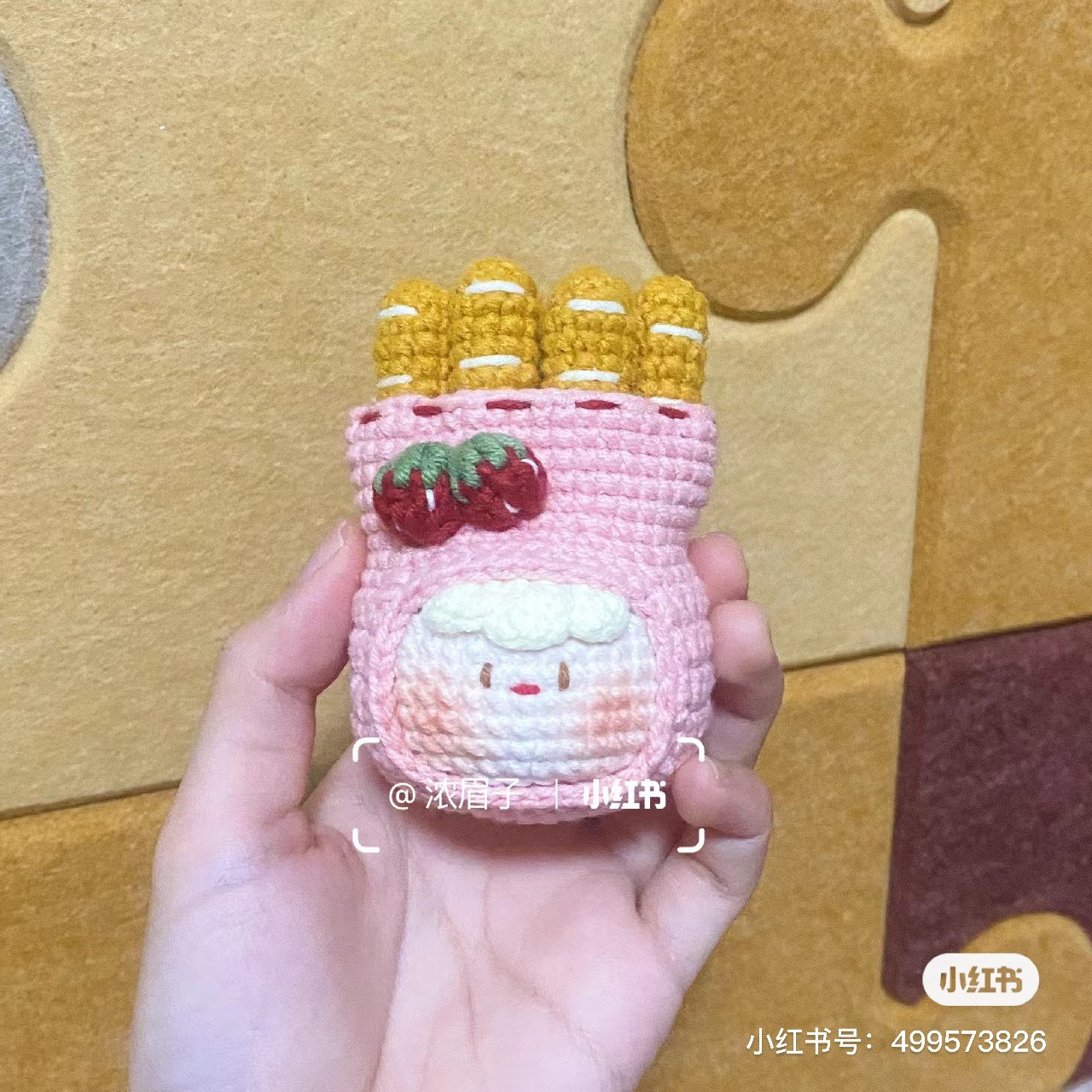 Cute Crochet Corn and French Fries Doll Pattern Chart