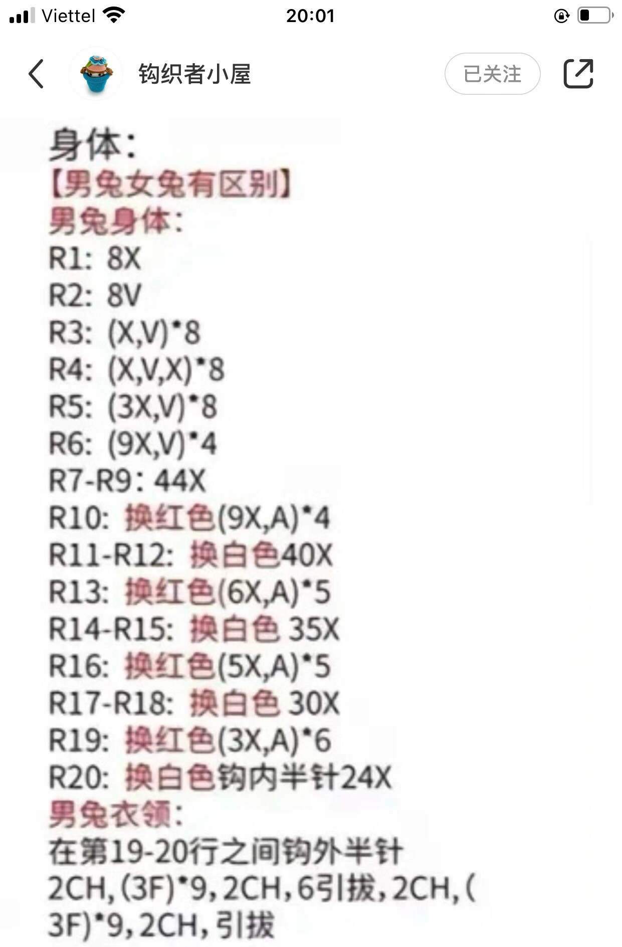 Cute Crochet Couple Rabbit Amigurumi Pattern with Detailed Chart Instructions