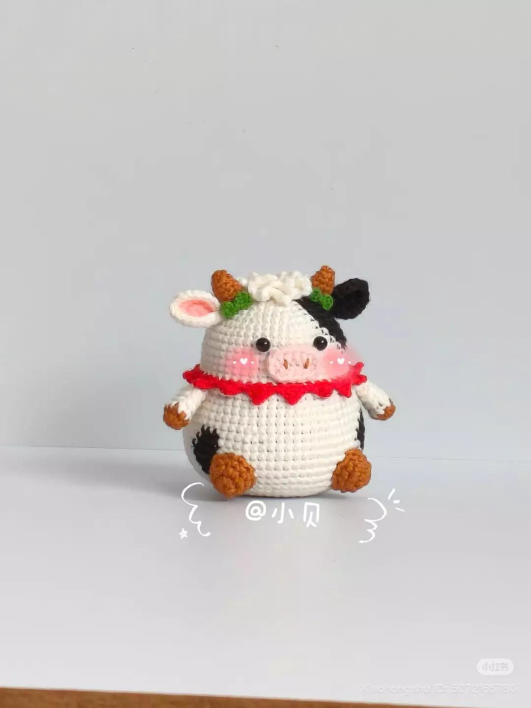 Cute Crochet Cow Amigurumi Pattern Chart