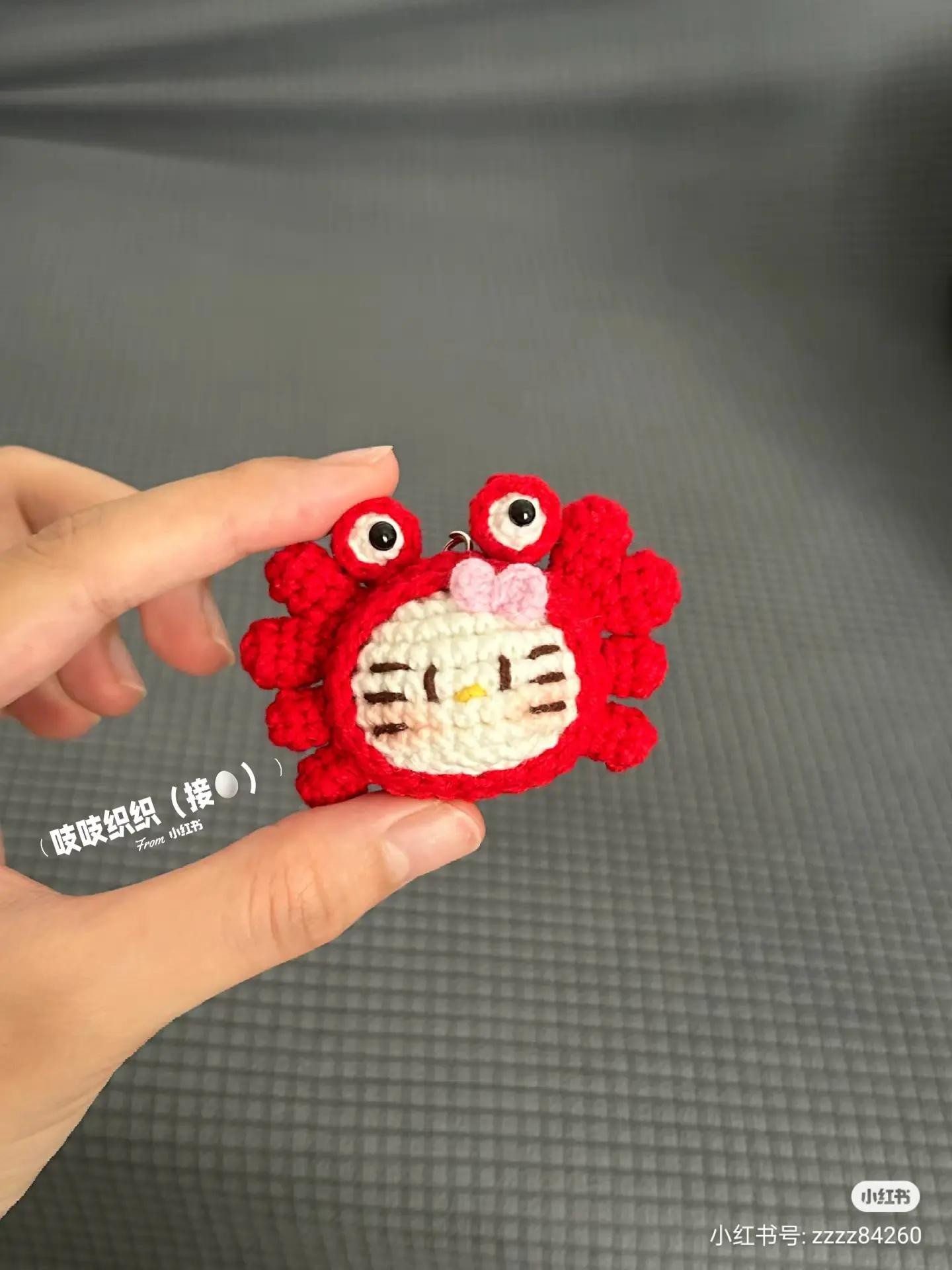 Cute Crochet Crab Kitty Amigurumi Pattern with Detailed Instructions