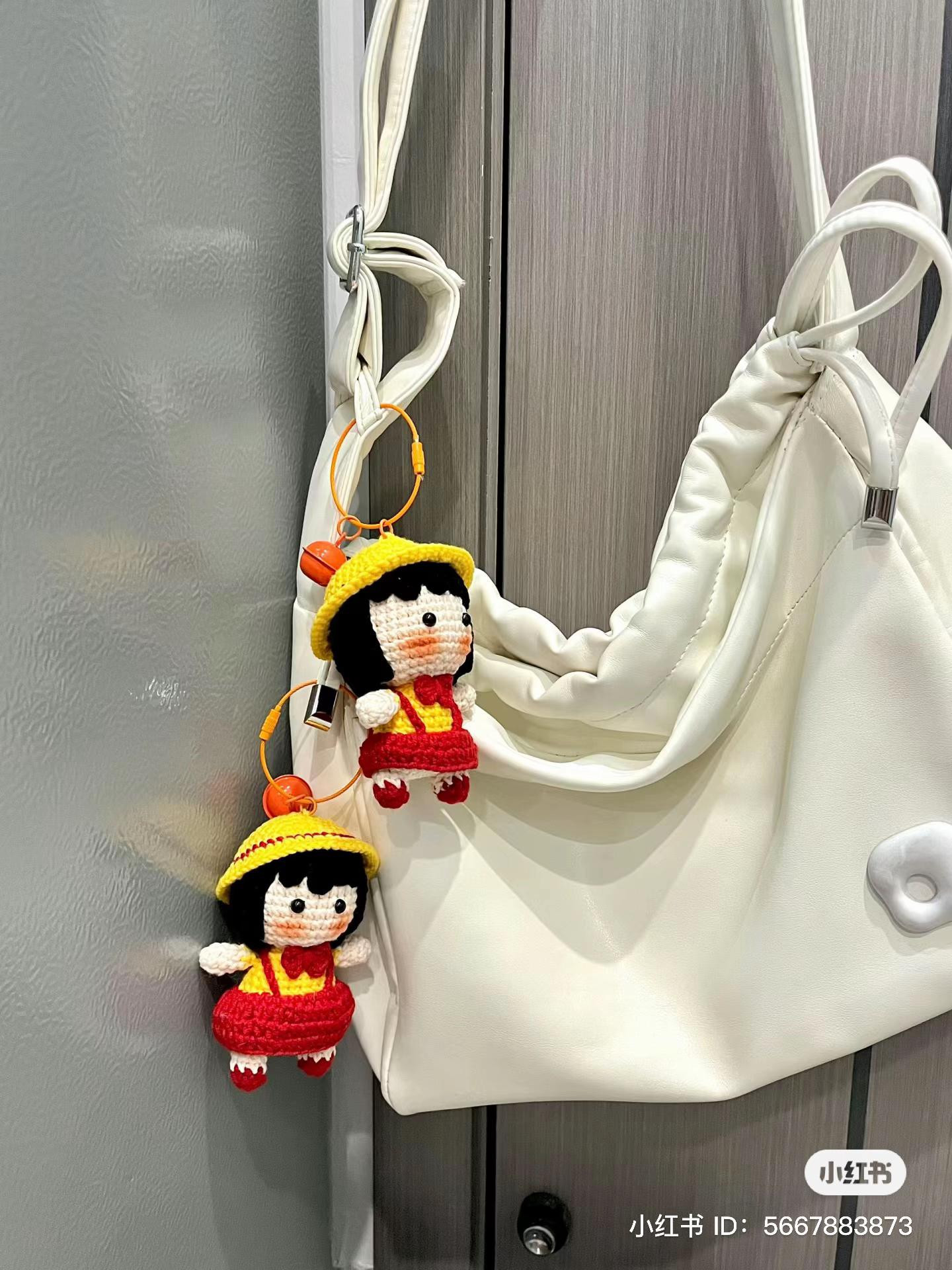 Cute Crochet Doll Keychain Pattern with Chart Instructions