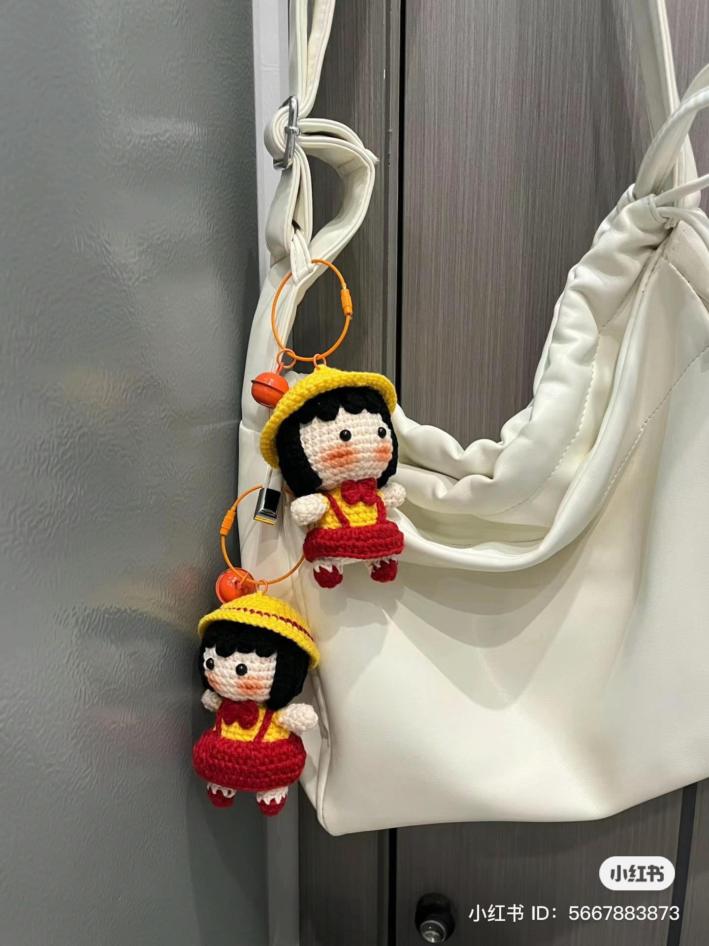 Cute Crochet Doll Keychain Pattern with Chart Instructions