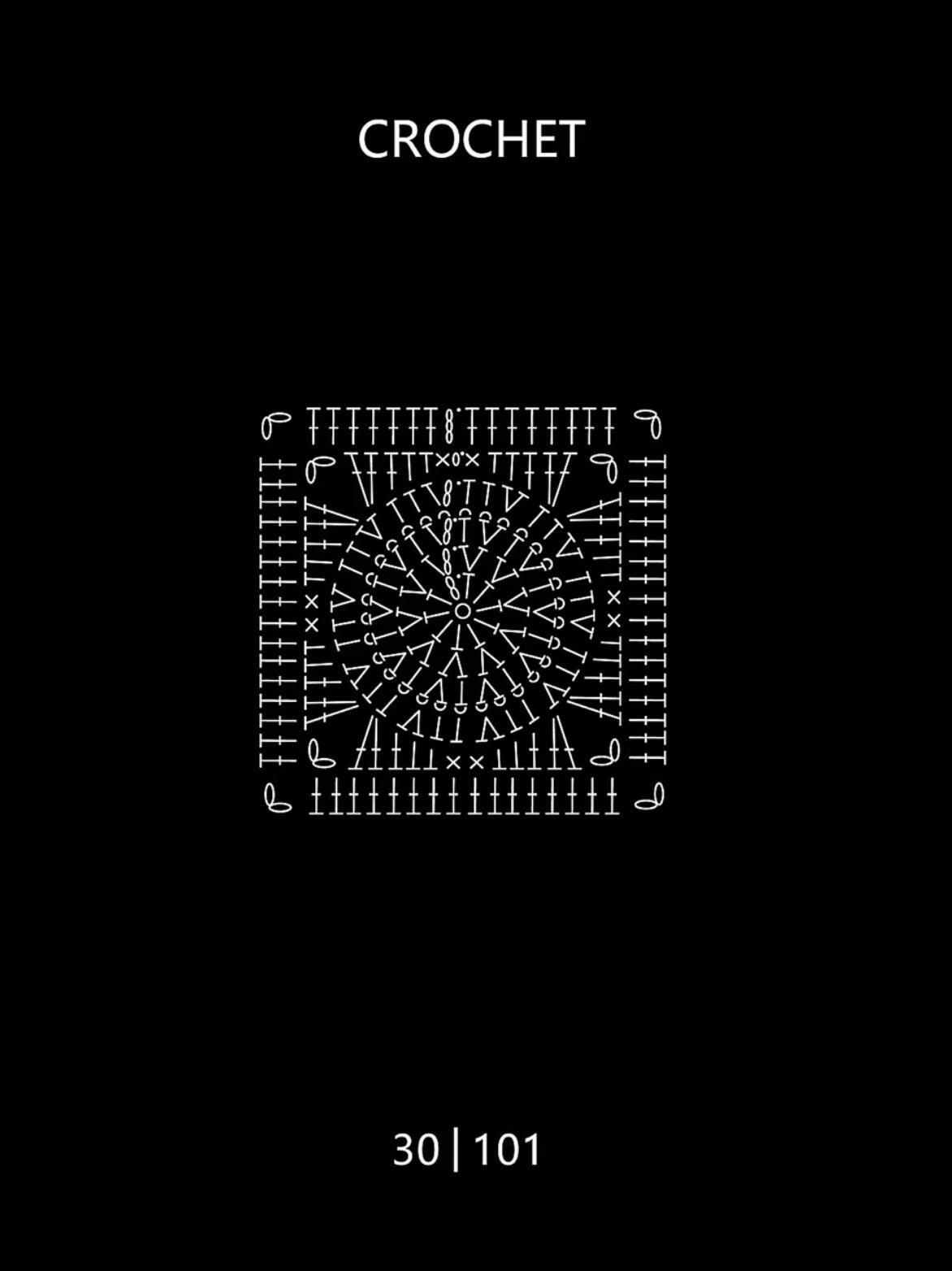 Cute Crochet Emoji Granny Squares Pattern Chart