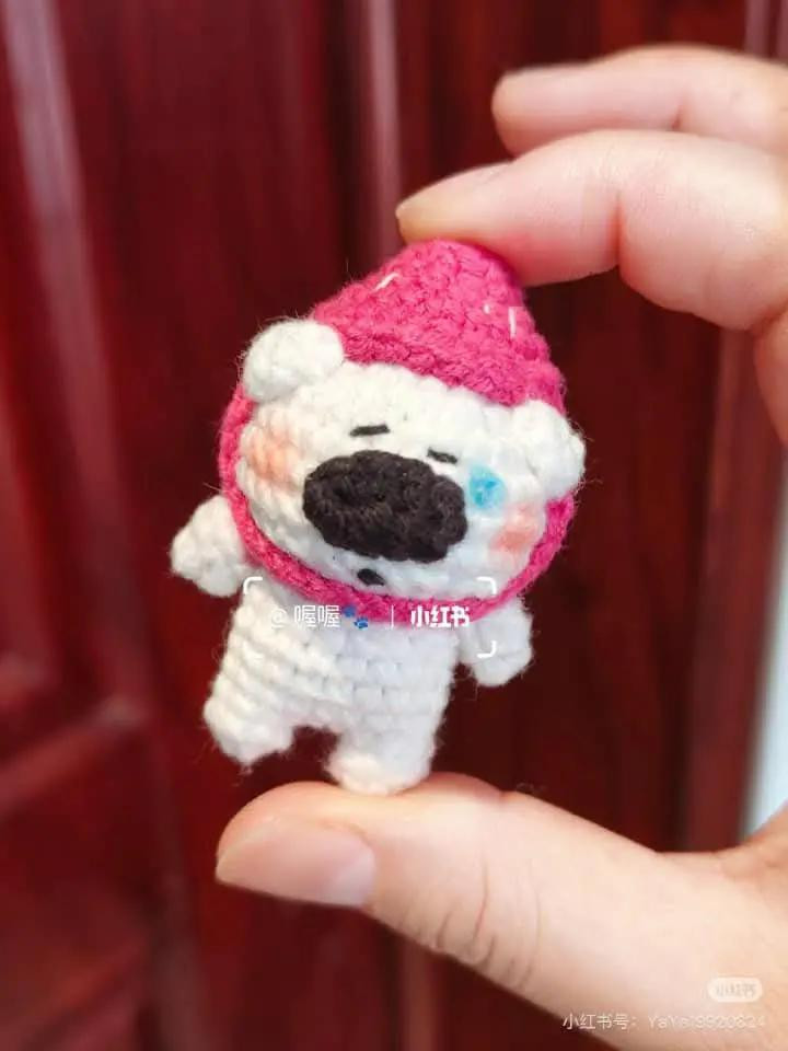 Cute Crochet Flower Dog Doll Pattern with Frog Bag