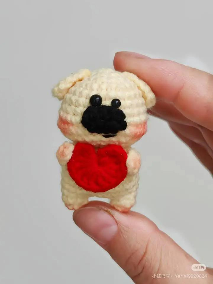 Cute Crochet Flower Dog Doll Pattern with Frog Bag