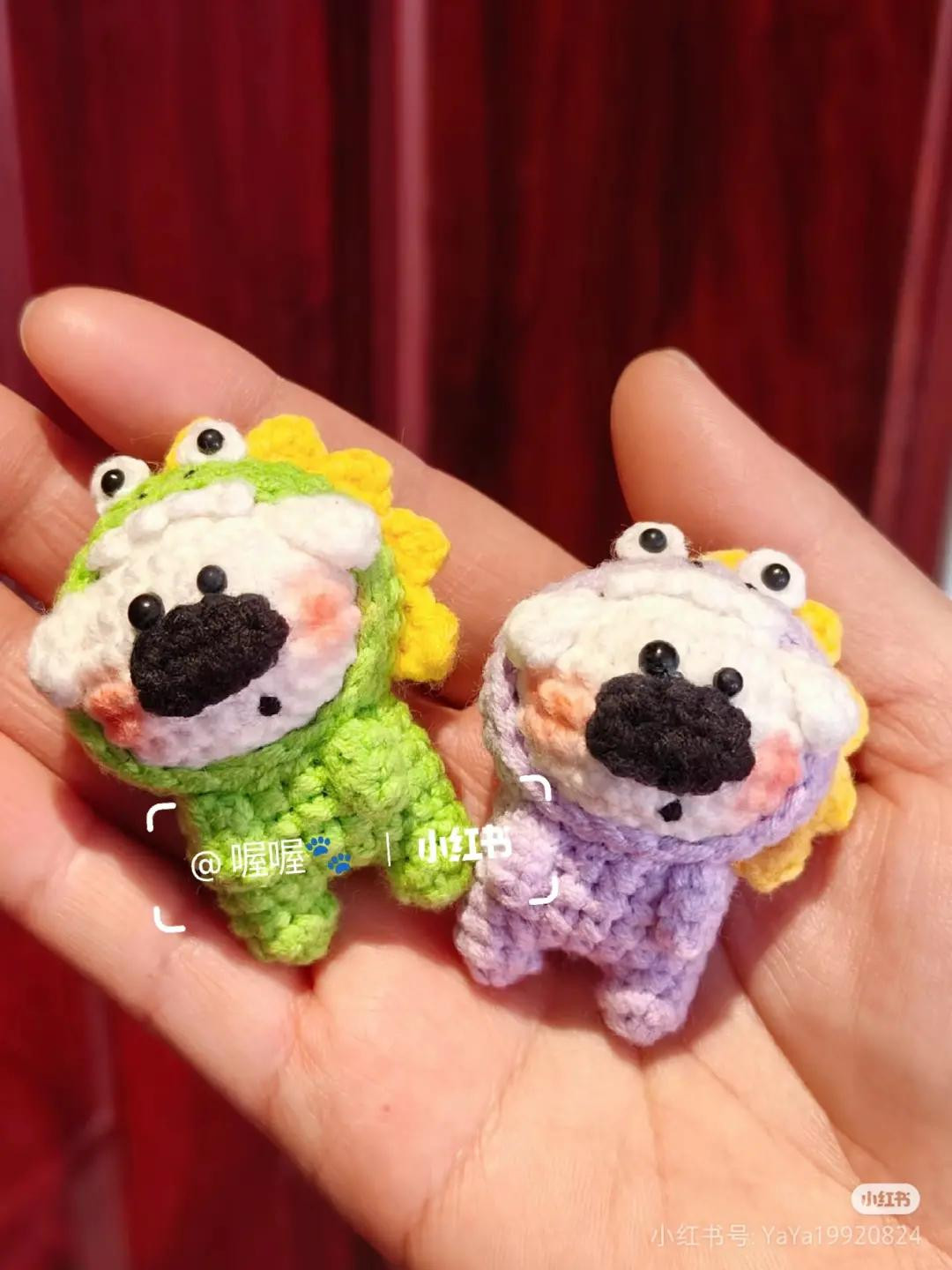 Cute Crochet Flower Dog Doll Pattern with Frog Bag