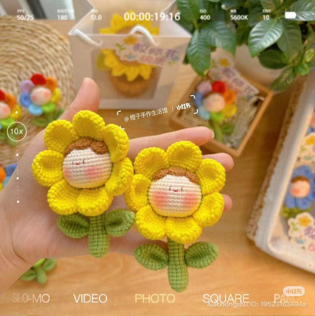 Cute Crochet Flower Doll Pattern Chart with Instructions