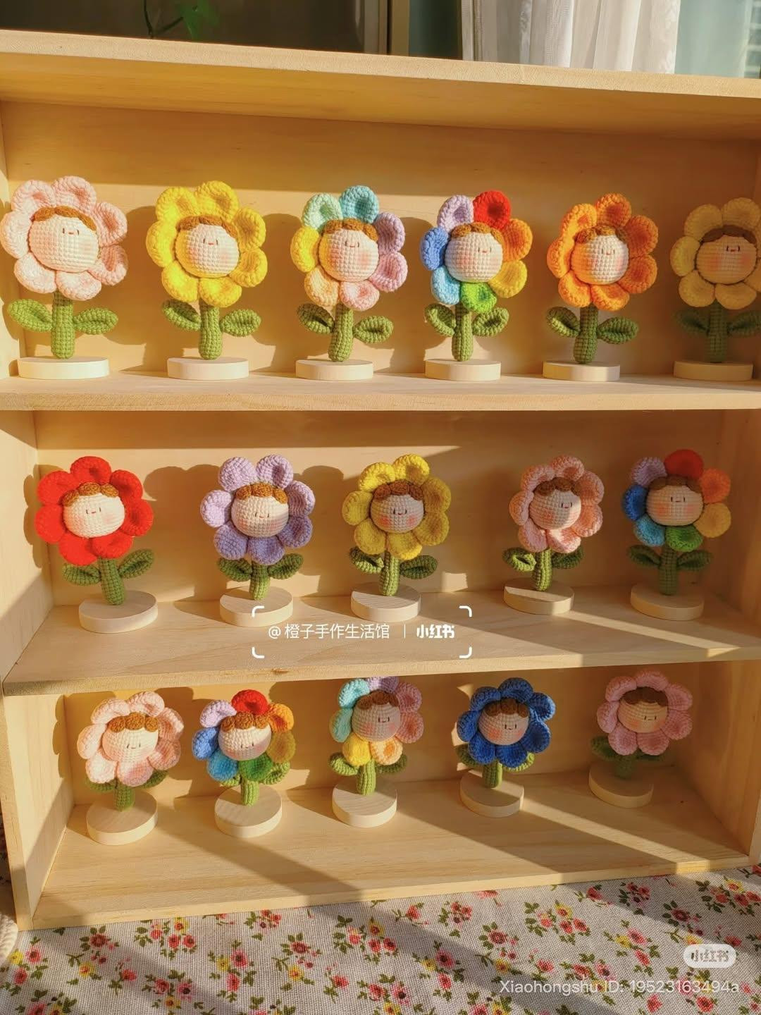 Cute Crochet Flower Doll Pattern Chart with Instructions