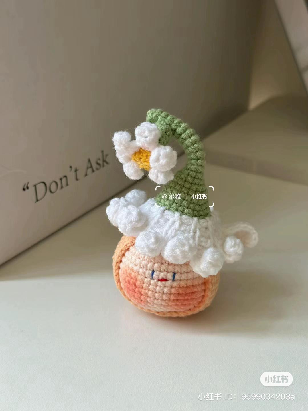 Cute Crochet Flower Dumpling Doll with Chart