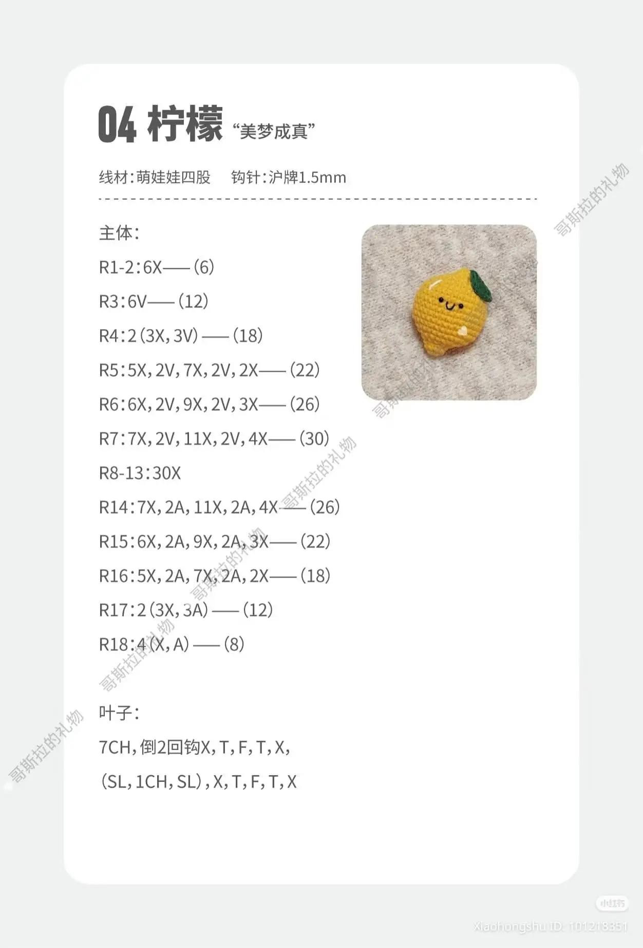 Cute Crochet Food Pattern Chart: Fried Egg, Tomato, and Vegetables