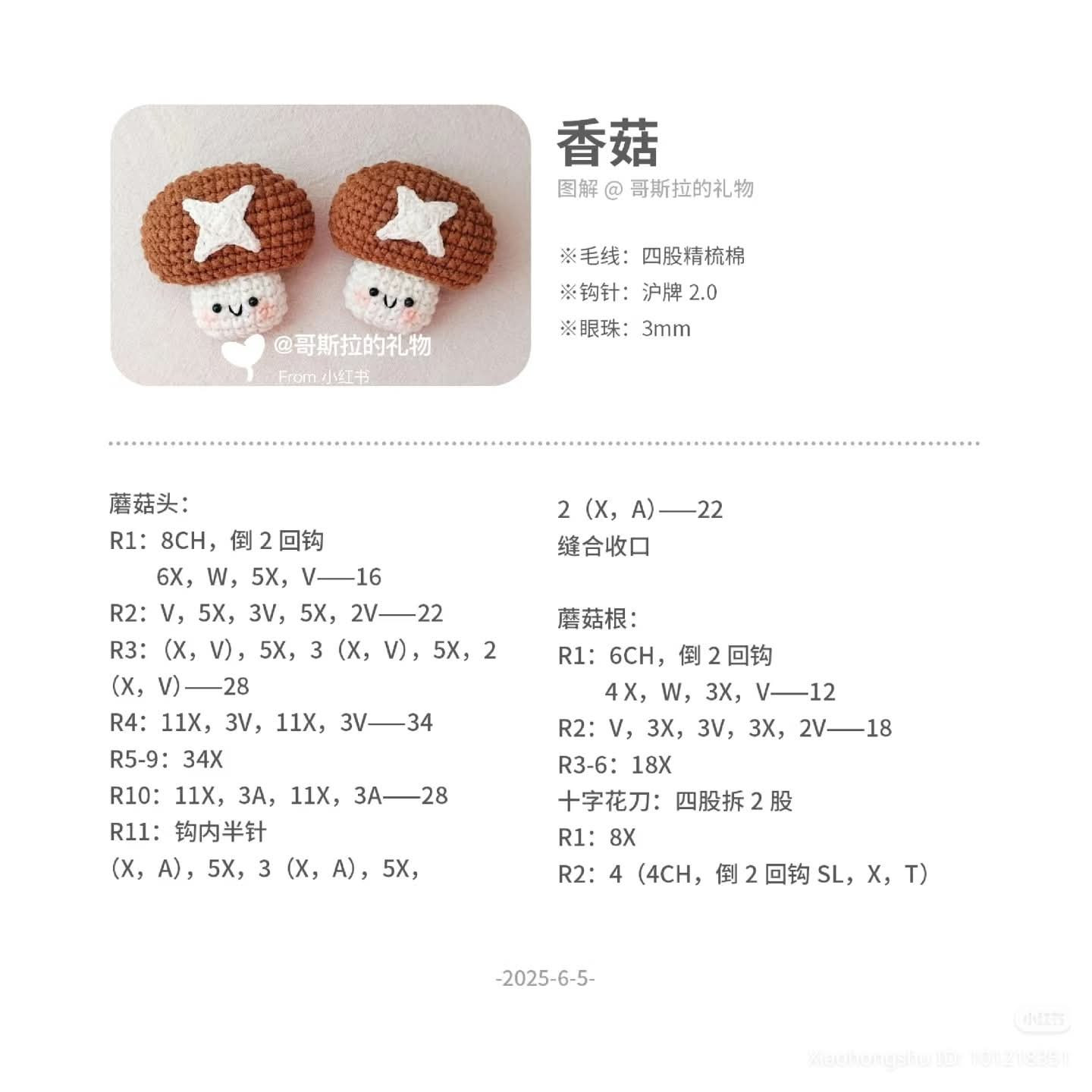 Cute Crochet Food Pattern Chart: Fried Egg, Tomato, and Vegetables