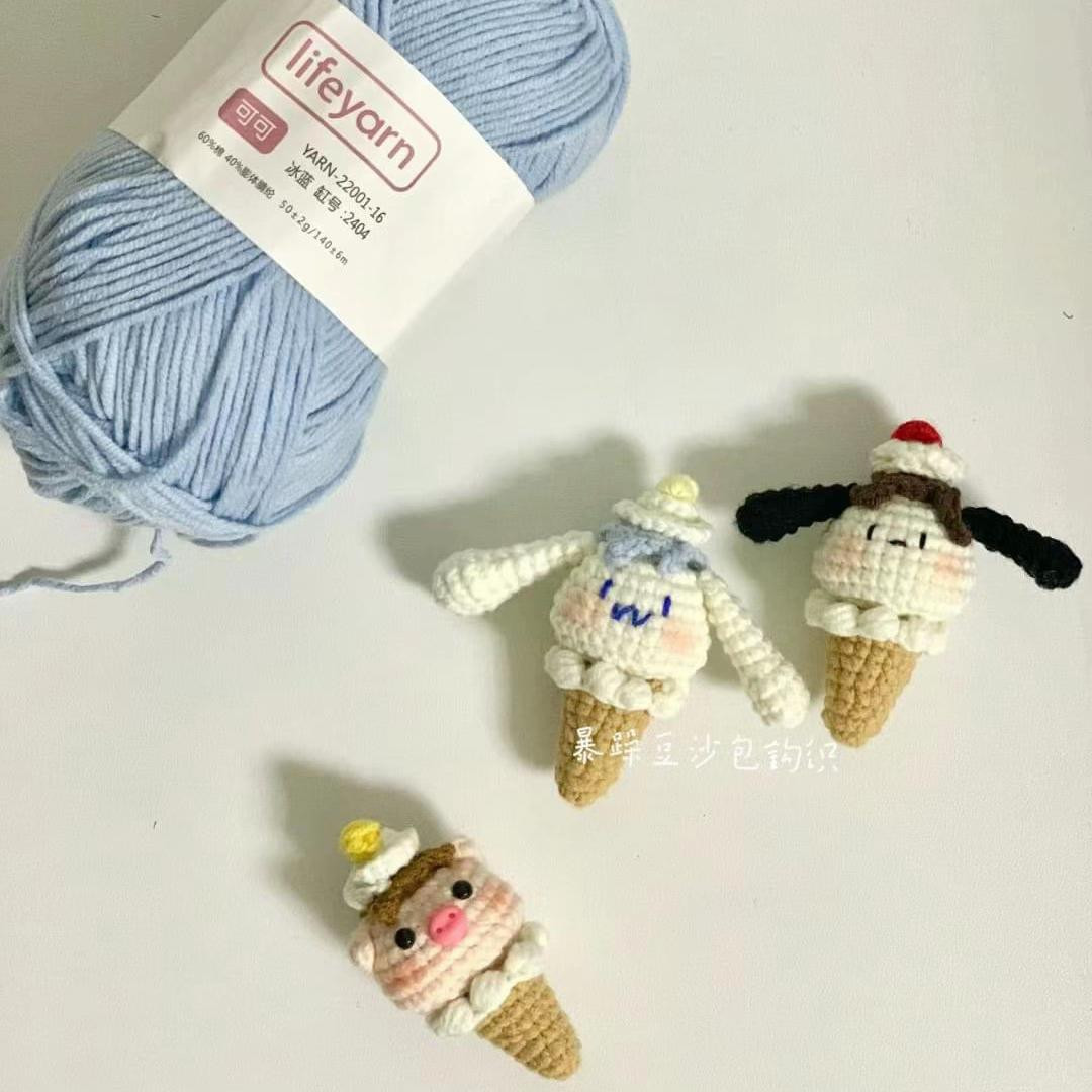 Cute Crochet Food Pattern: Ice Cream Cone and Pancake Cake Chart