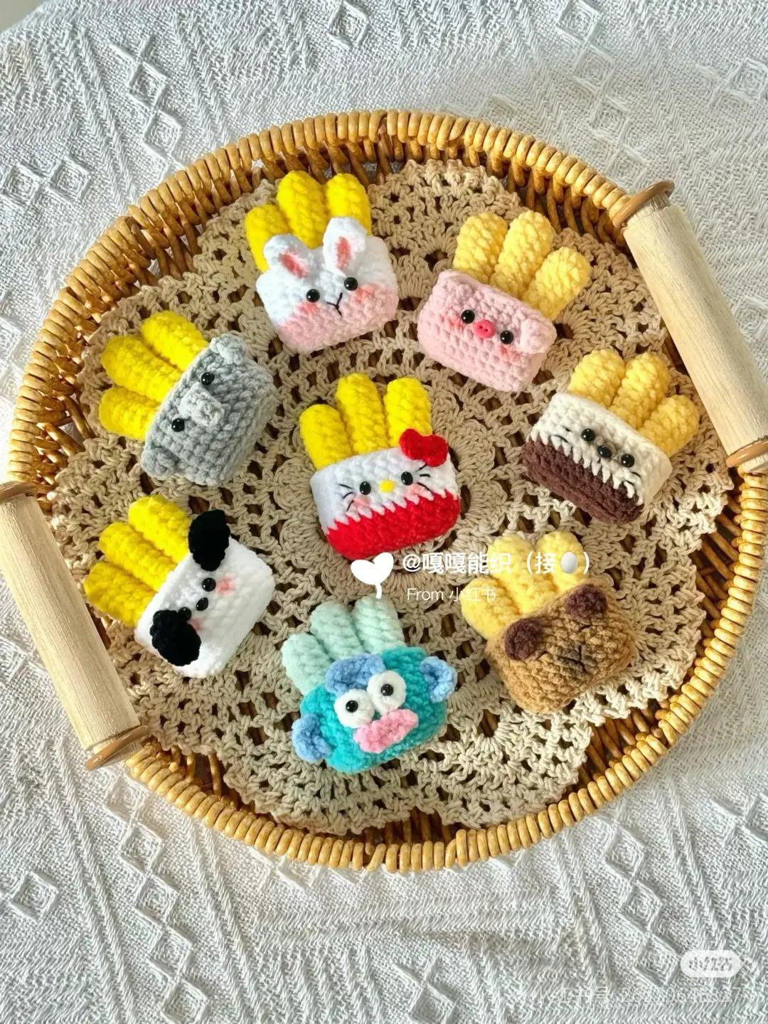 Cute Crochet French Fries Amigurumi Pattern Chart